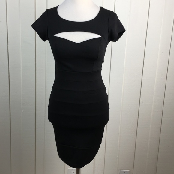 Tally Weijl Bodycon Dress XS Black Cut Out - Picture 1 of 8